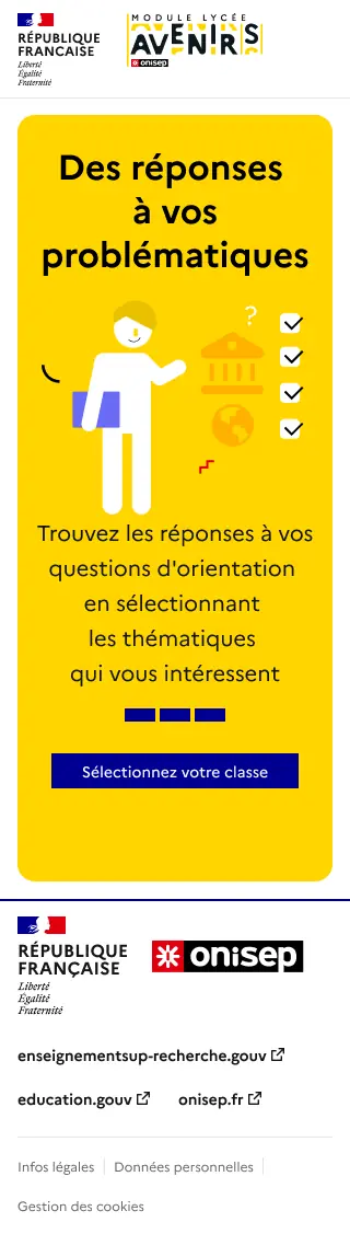 Version mobile du quatrième écran d’introduction.